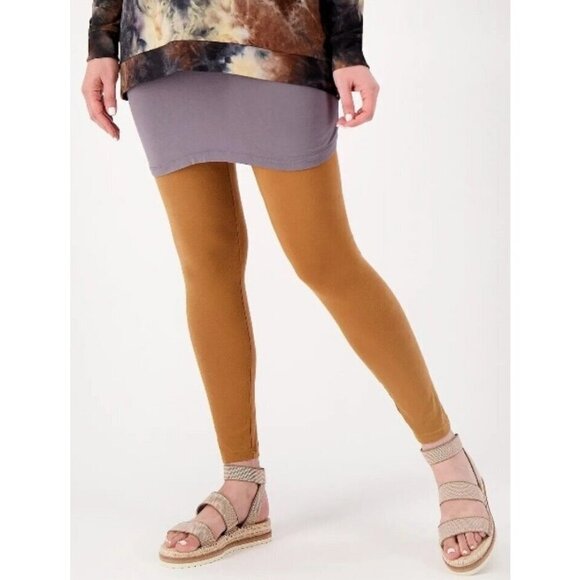 LOGO Lavers by Lor: Goldstein Tall Pull-On Ankle Leggires Salted Caramel Tall 2X - Picture 1 of 2